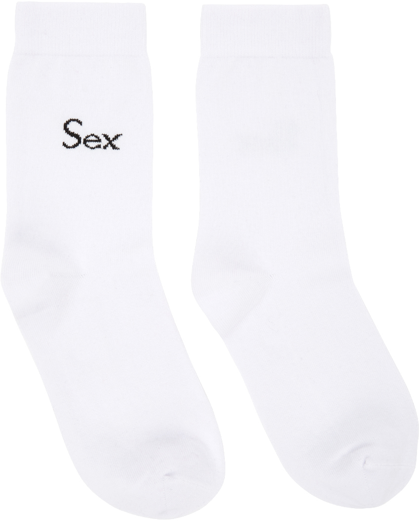 More Joy White Sex Socks 211555F076034