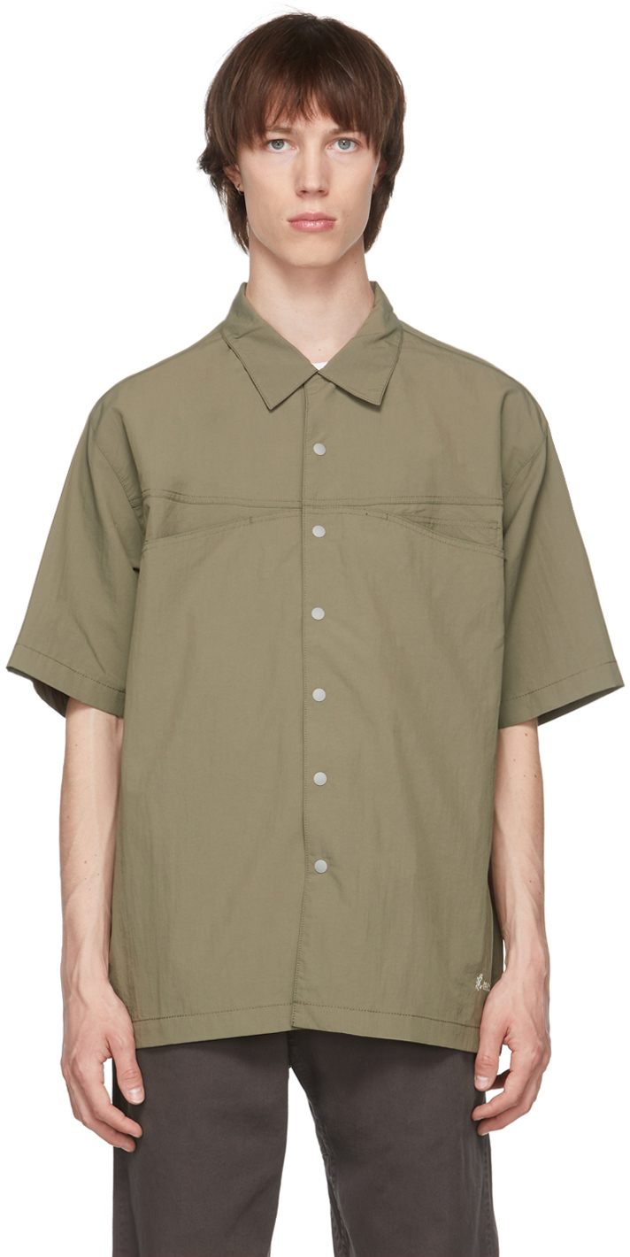 Gramicci: Khaki Shell Camp Shirt | SSENSE Canada