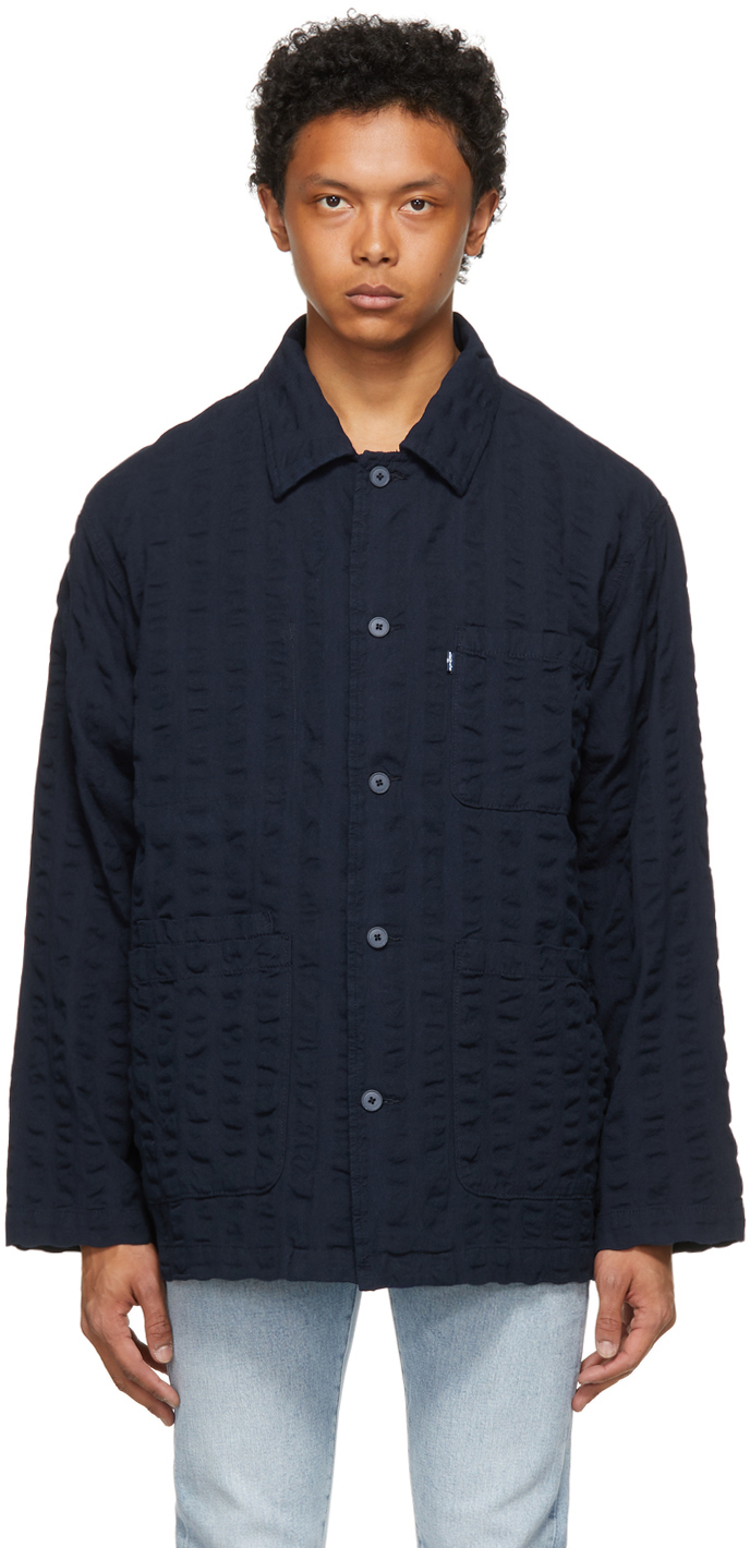 Levi's Made & Crafted: Navy Chore Jacket | SSENSE