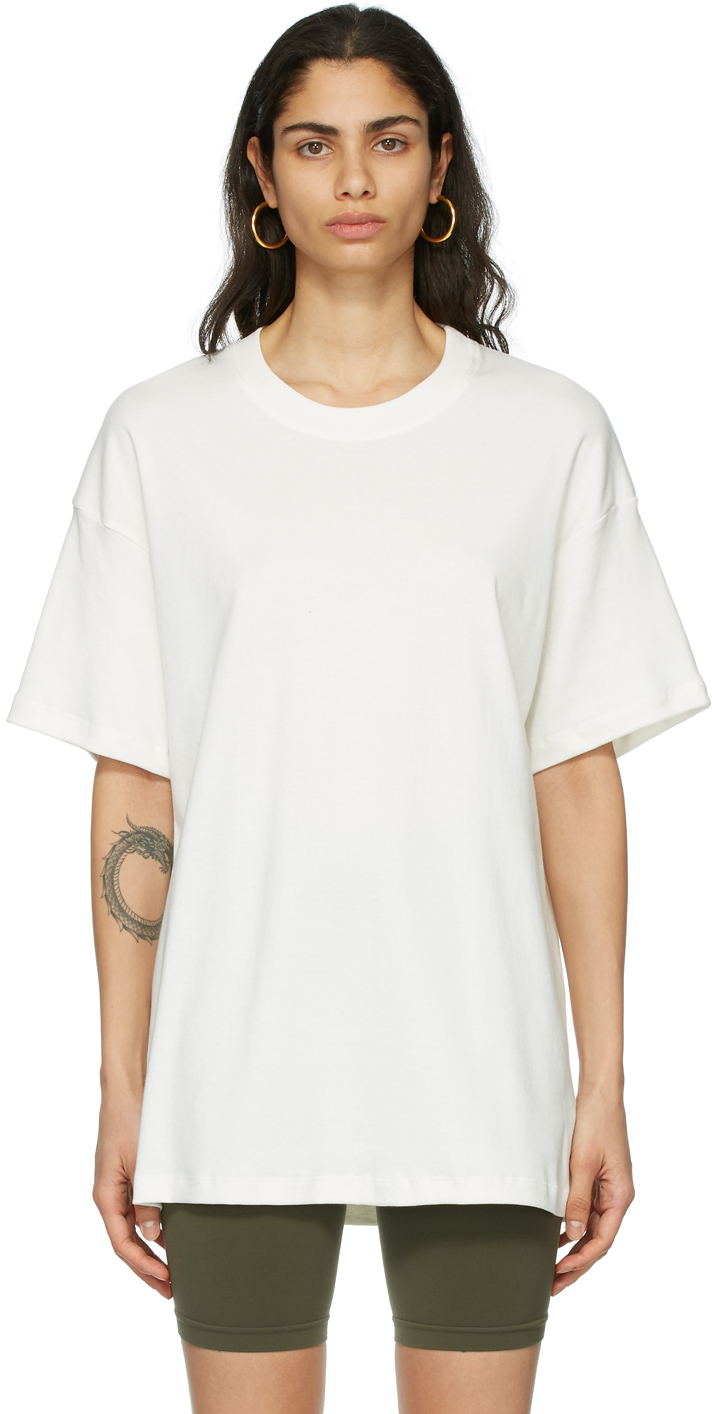 Nu Swim: White Organic Cotton Oversized Dance T-Shirt | SSENSE