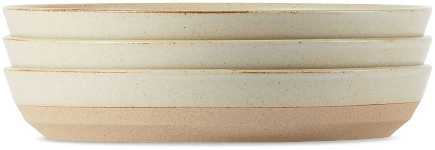 KINTO Beige Ceramic Lab CLK-151 Deep Plate Set, 8 in