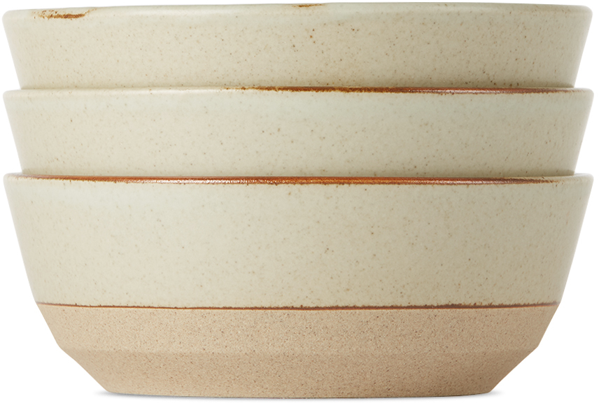 KINTO Beige Ceramic Lab CLK-151 Bowl Set, 5 in