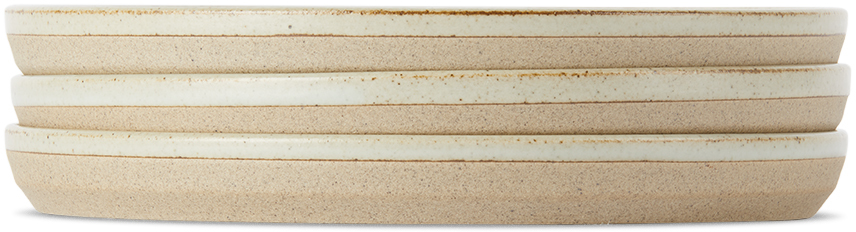 KINTO Beige Ceramic Lab CLK-151 Plate Set, 6 in