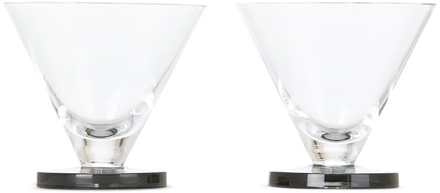 Tom Dixon Puck Set Of Two Cocktail Glasses In Neutrals