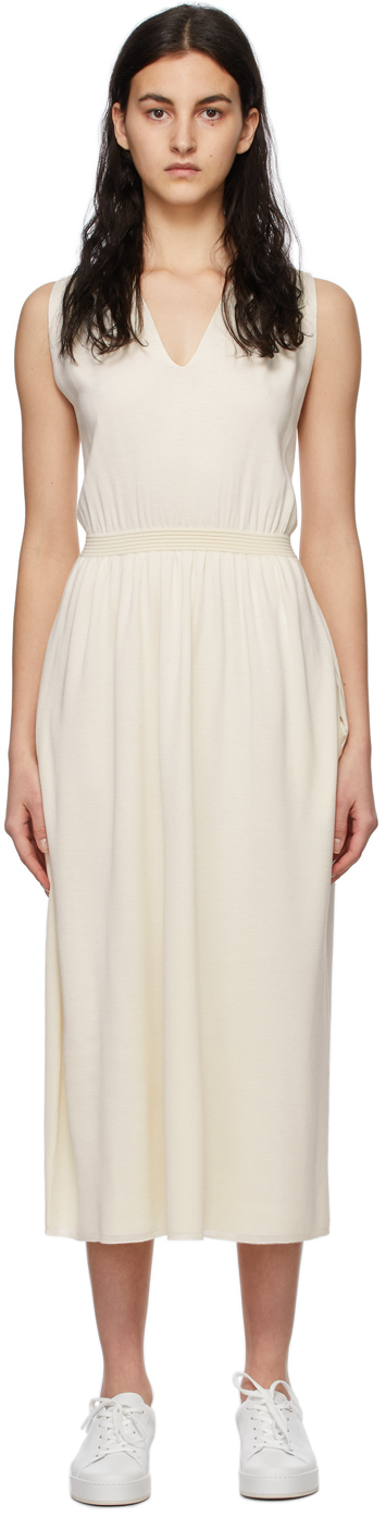 Loro Piana: Off-White Silk Knit Dress | SSENSE