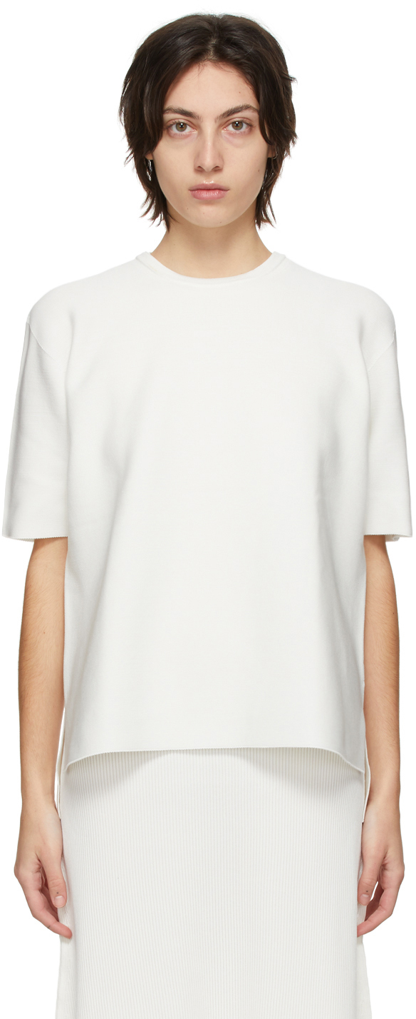CFCL: White Garter Half Sleeve T-Shirt | SSENSE