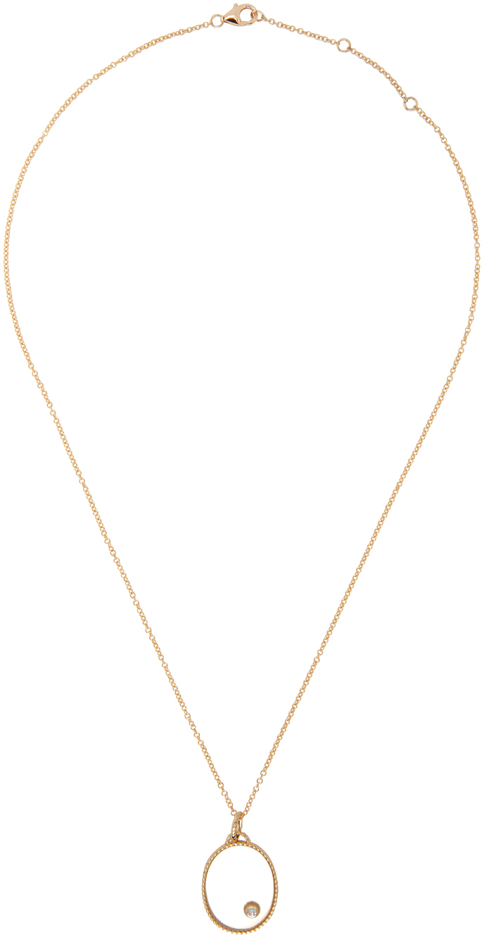 Gold Oval Medallion Necklace | SSENSE