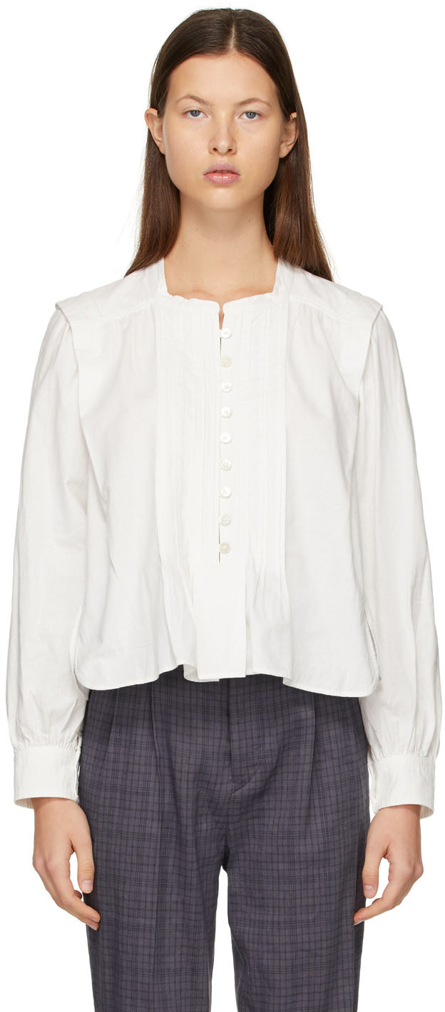 Isabel Marant Etoile: Chemisier blanc Okina | SSENSE France