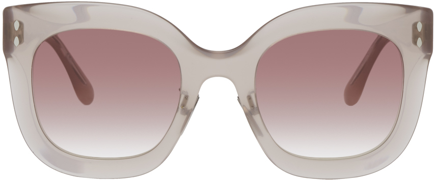 Isabel Marant Beige Rounded Sunglasses