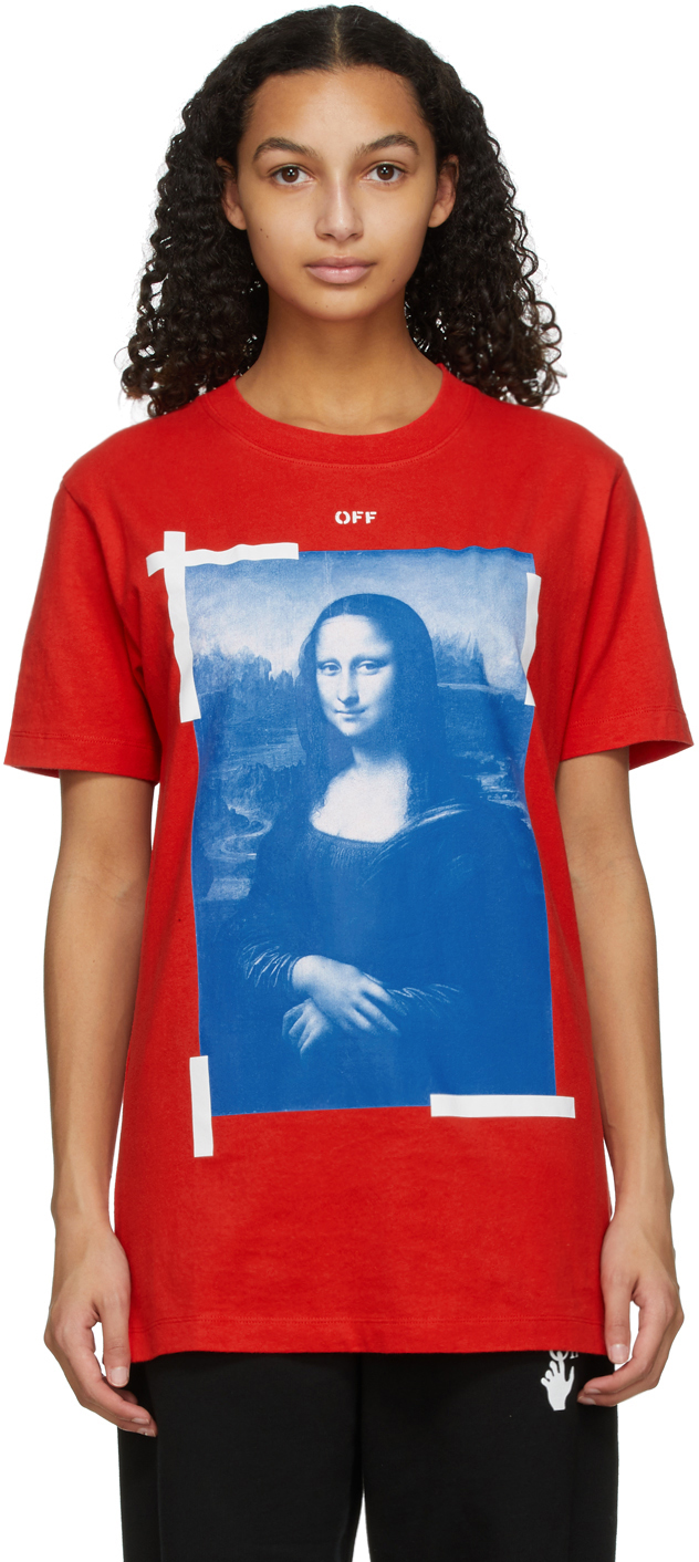 Unravel til nødvendighed Off-White: Red Mona Lisa T-Shirt | SSENSE