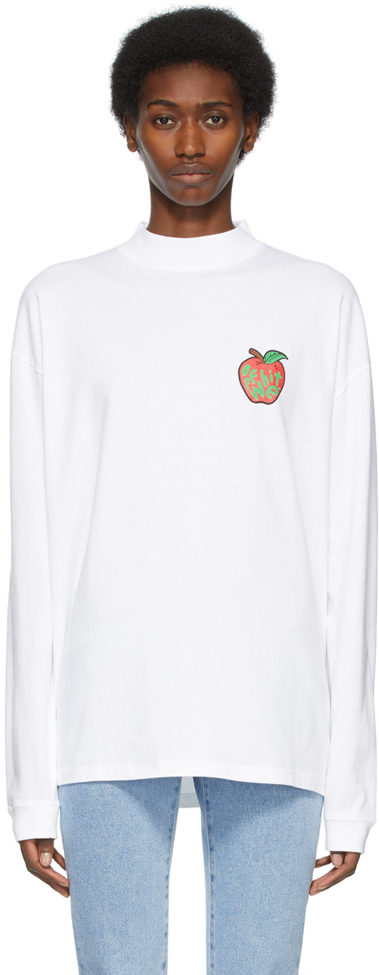 off white mock neck t shirt