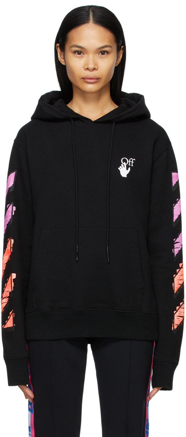 Off White Black Marker Hoodie Ssense Canada