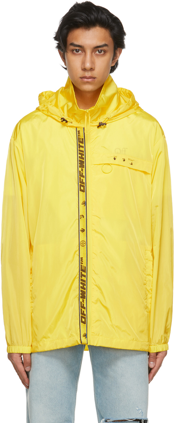 Off-White: Yellow Maize Windbreaker Jacket SSENSE