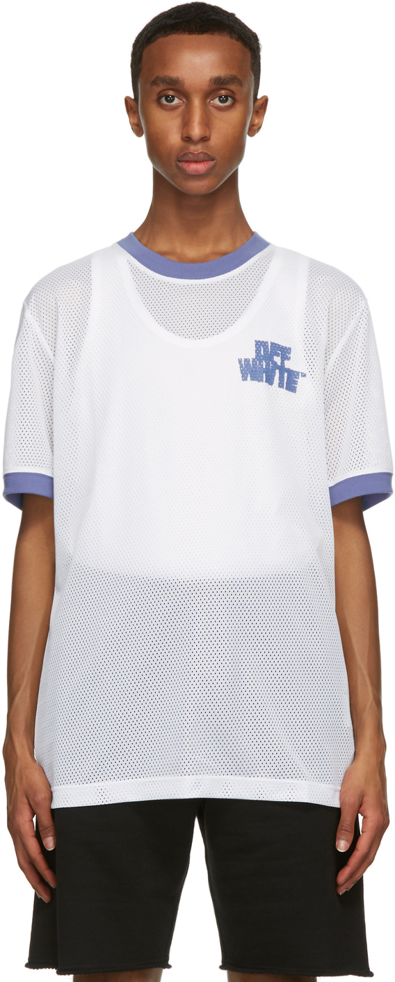 white mesh t shirt