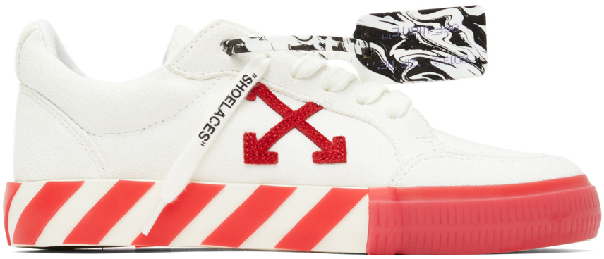 Off-White Off-White & Red Vulcanized Low Sneakers