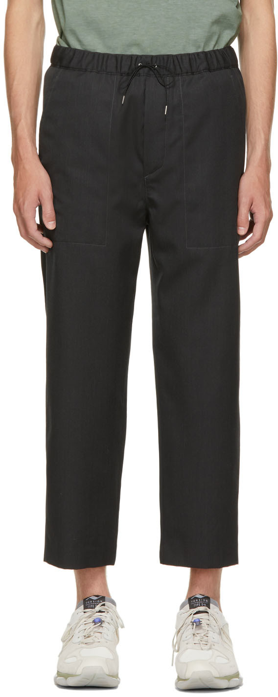 SSENSE UK Exclusive Grey Drawcord Trousers by OAMC on Sale