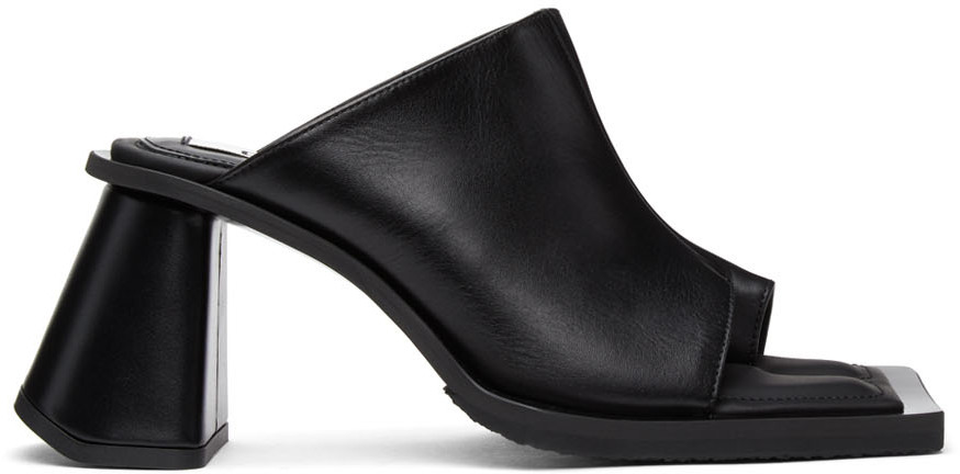 Eytys: Black Leather Naomi Heeled Sandals | SSENSE