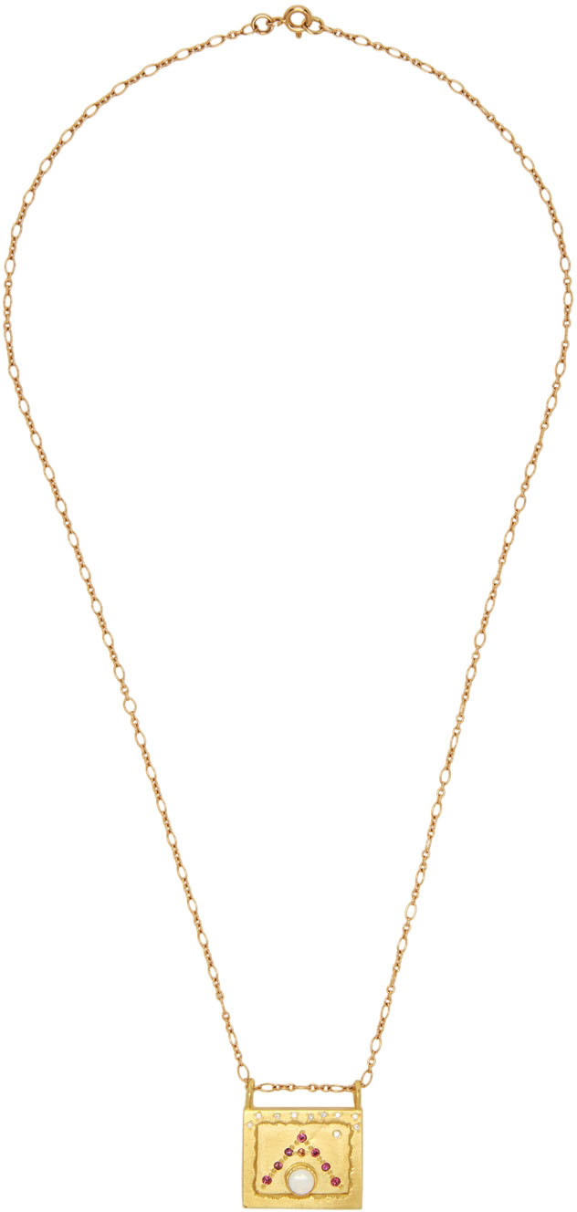 Elhanati: Gold Small Worlds Alhambra Necklace 