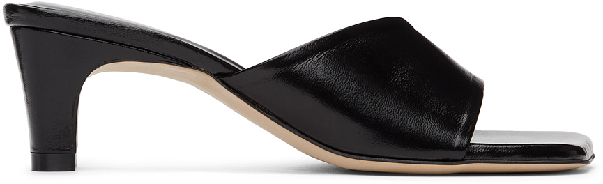 black slide on heels