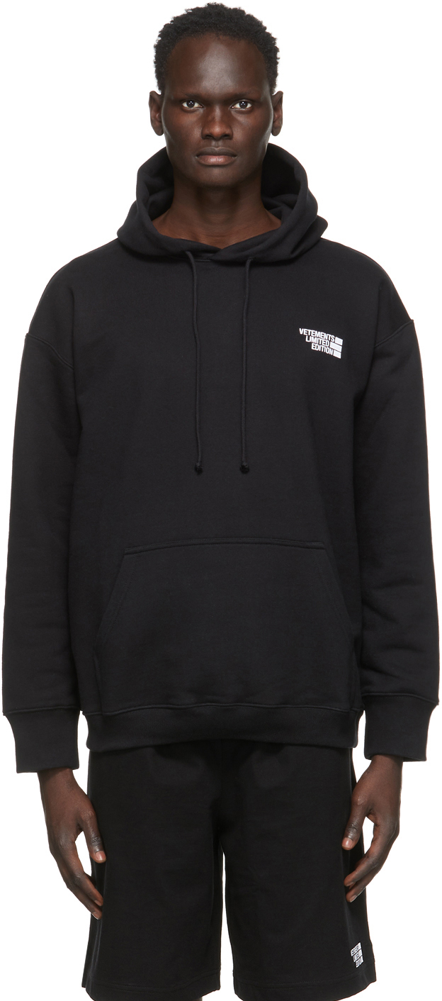 VETEMENTS: Black 'Limited Edition' Hoodie | SSENSE