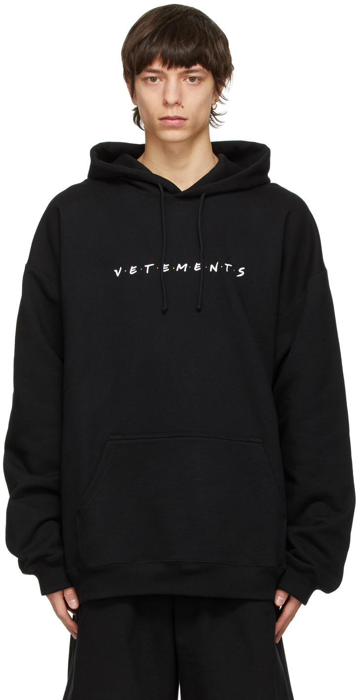 Black Friendly Logo Hoodie