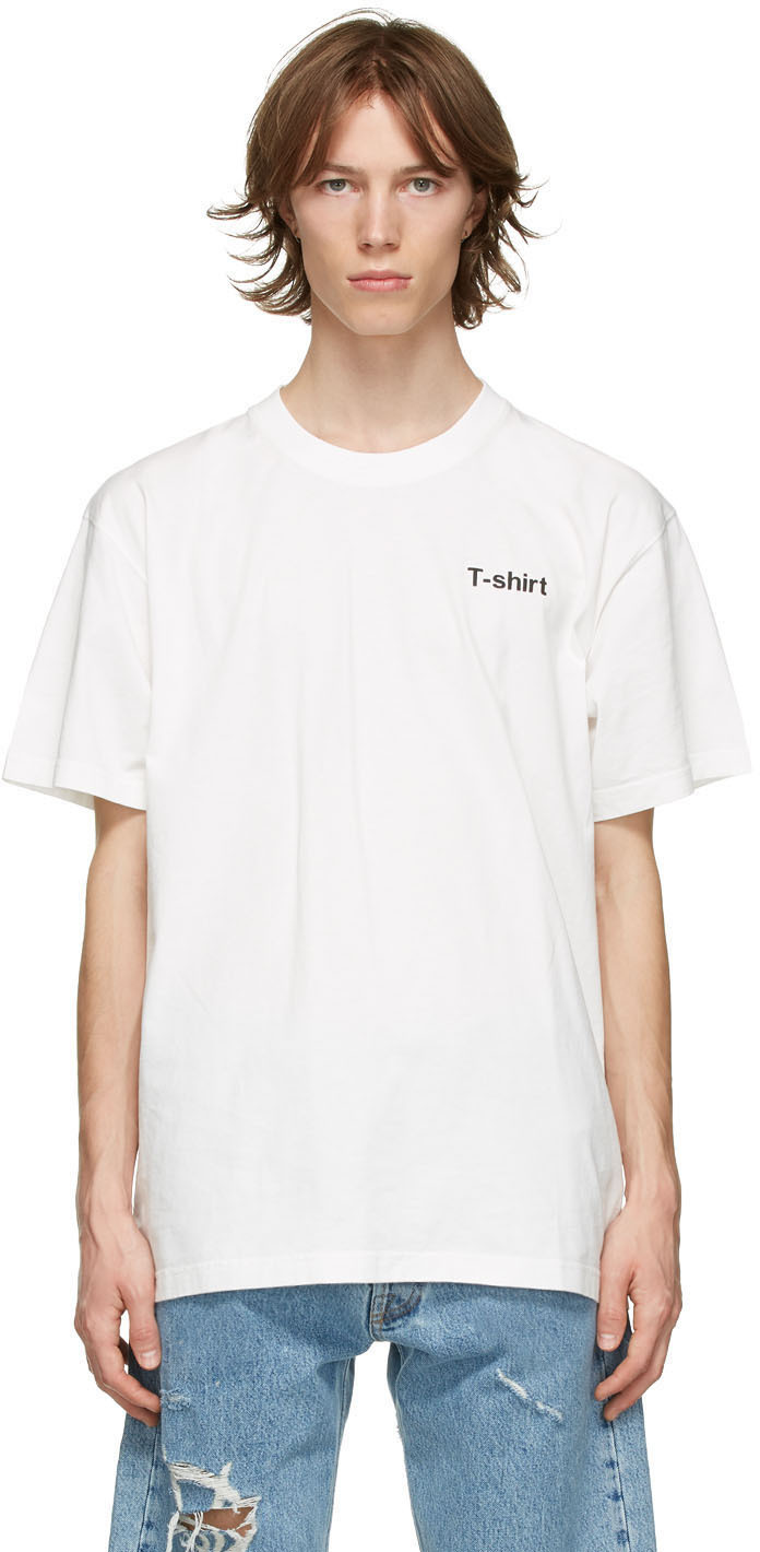 VETEMENTS: White Definition T-Shirt | SSENSE