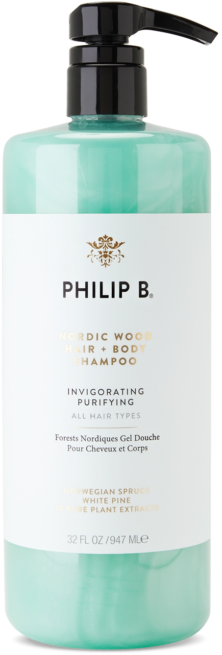 Philip B Nordic Wood Hair + Body Shampoo, 32 oz In -