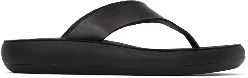 Ancient Greek Sandals: Black Comfort Sole Charys Sandals | SSENSE Canada