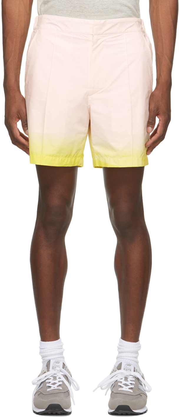 yellow tailored shorts