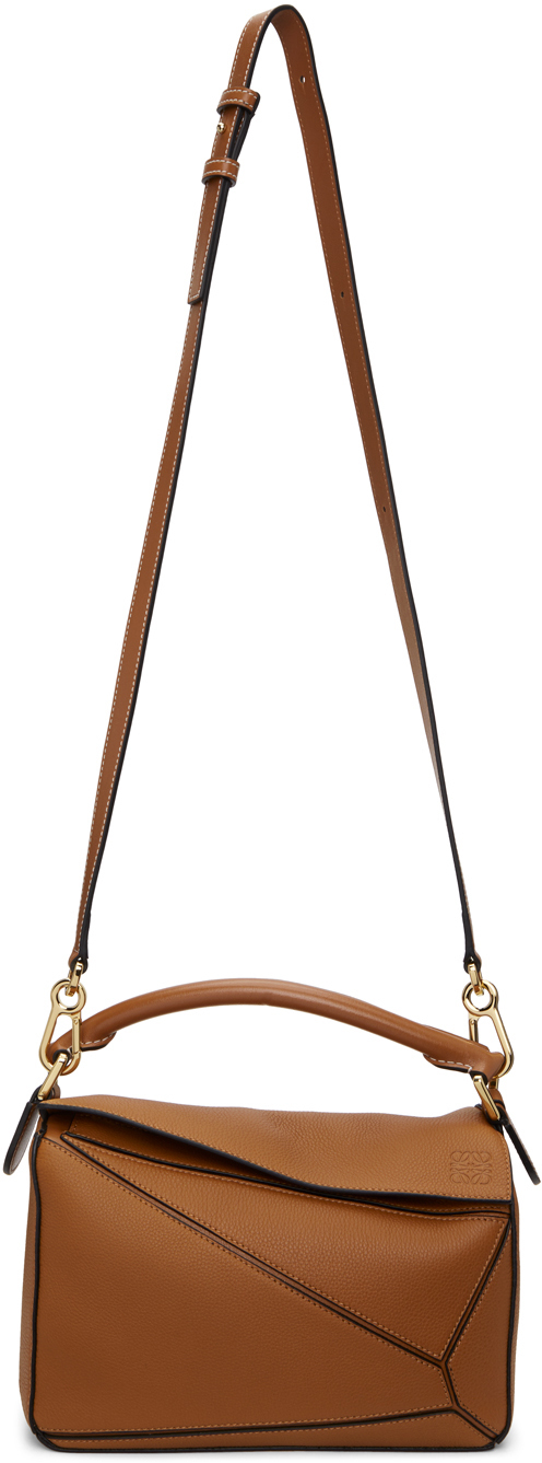 Loewe: Tan Grained Small Puzzle Bag 