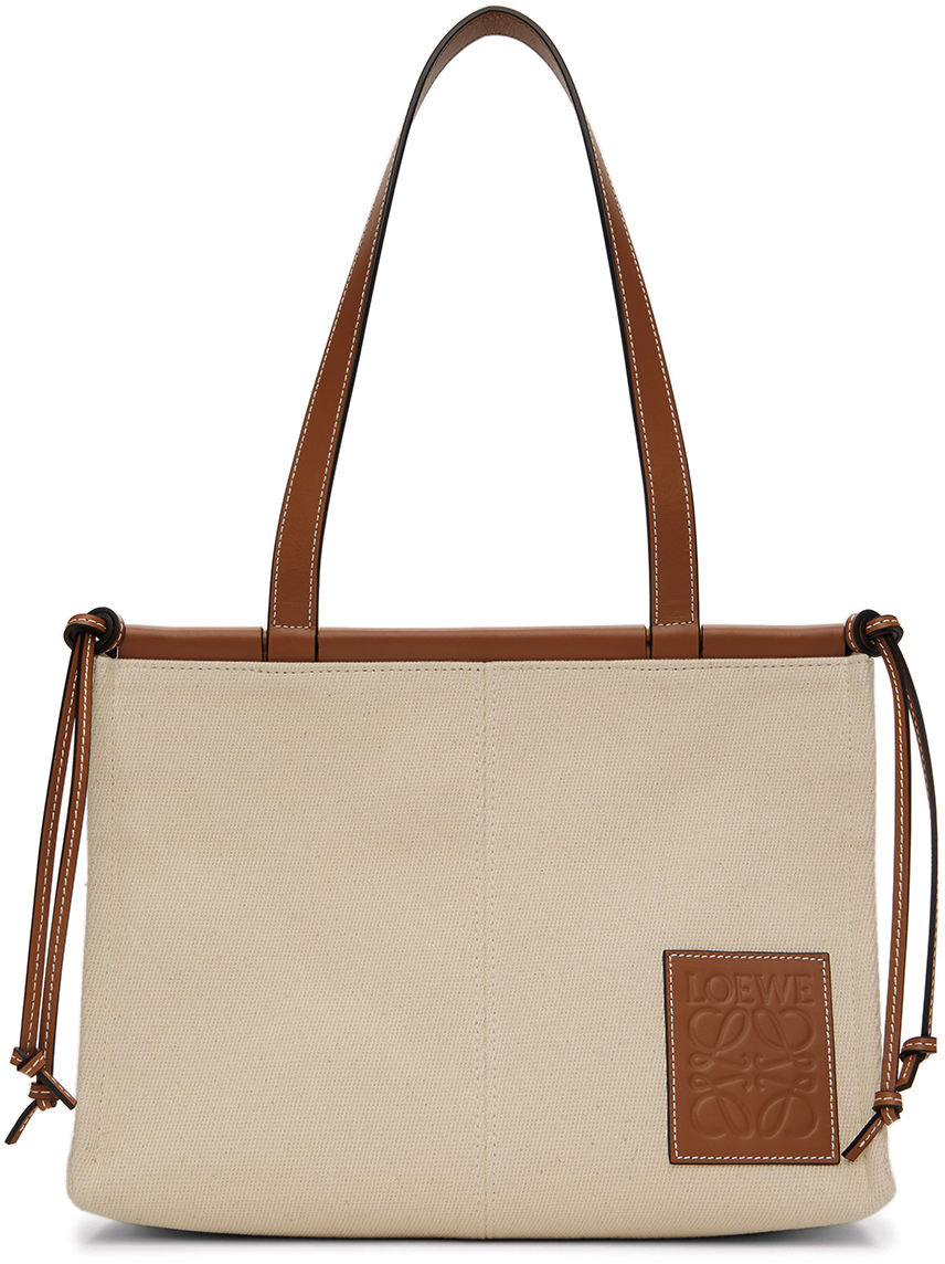 Loewe Off-White Canvas Small Cushion Tote