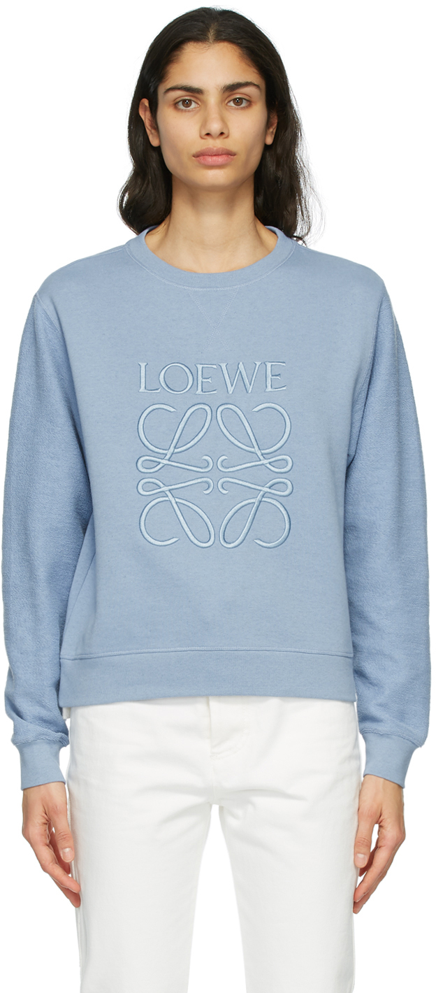 Loewe: Blue Anagram Sweatshirt | SSENSE