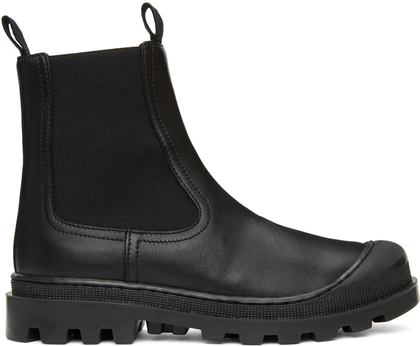 Loewe Black Calfskin Chelsea Boots