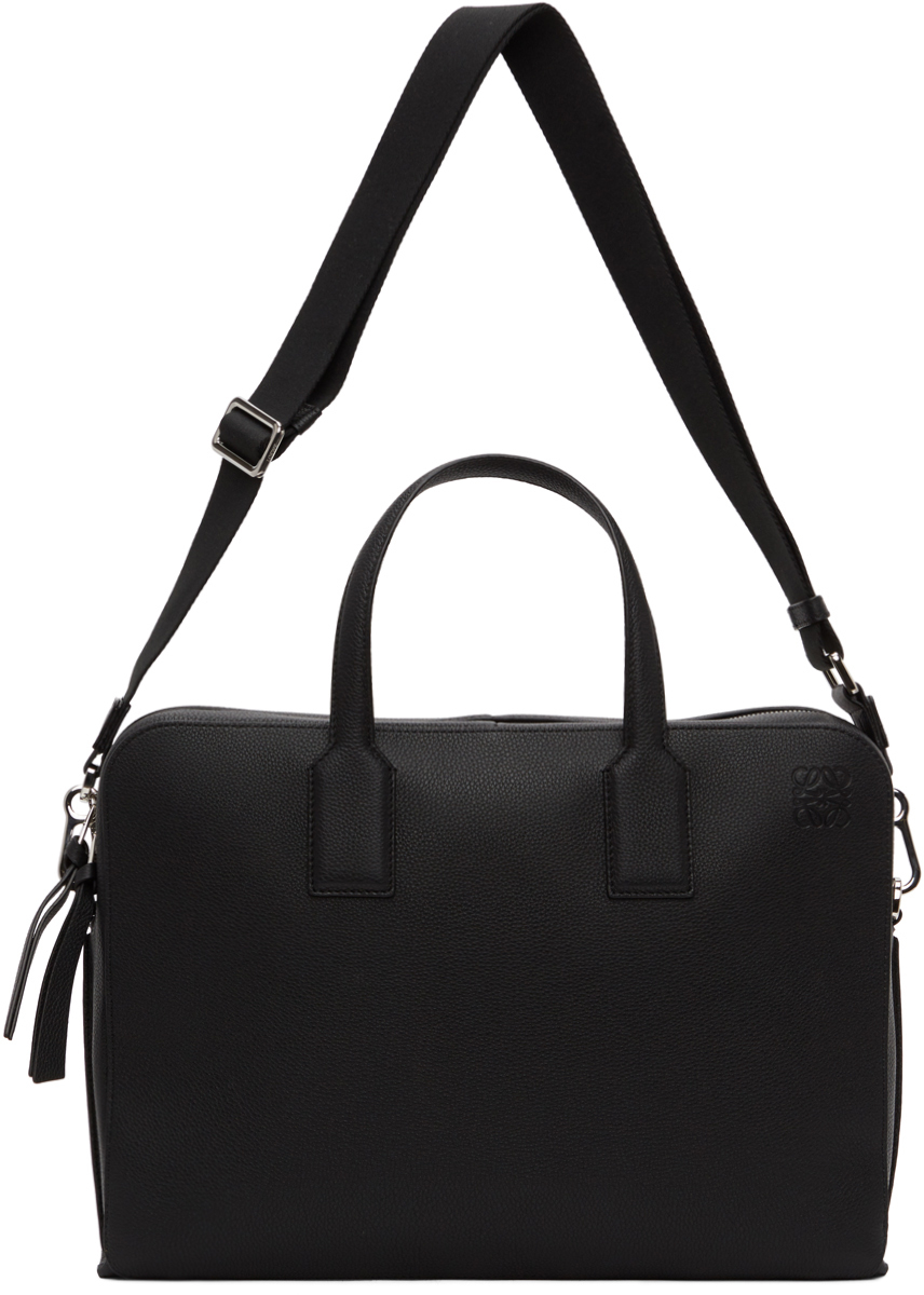 Loewe Black Goya Thin Briefcase In 1100 Black ModeSens