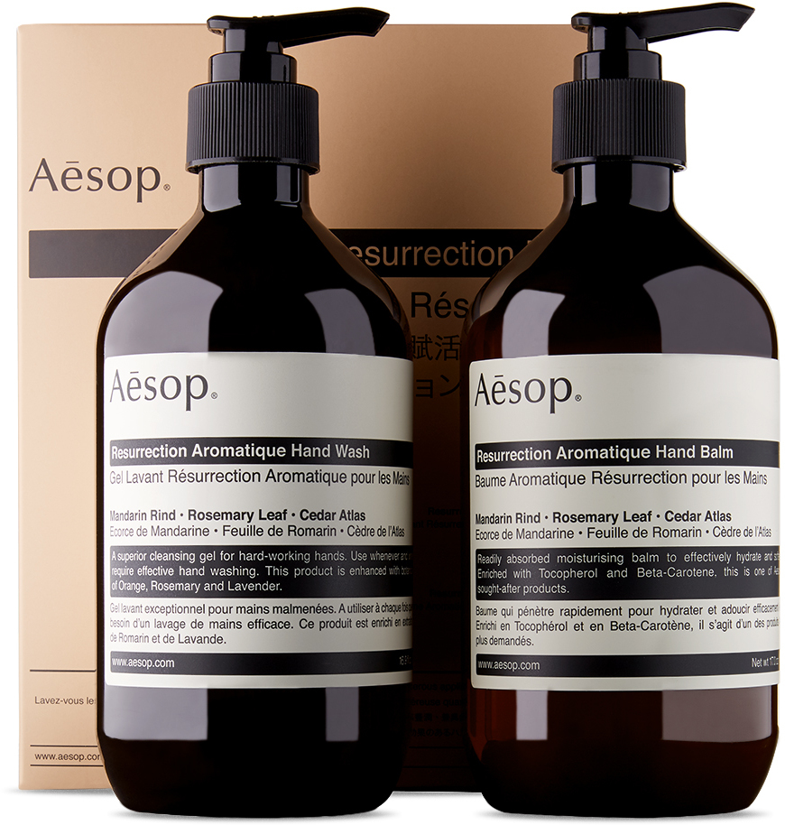 Aesop Resurrection Duet Hand Wash And Balm, 2 X 500ml In N/a