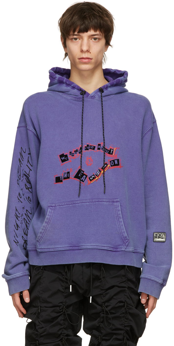 99 IS Purple Dont Care About The Fashion Hoodie 211689M202009