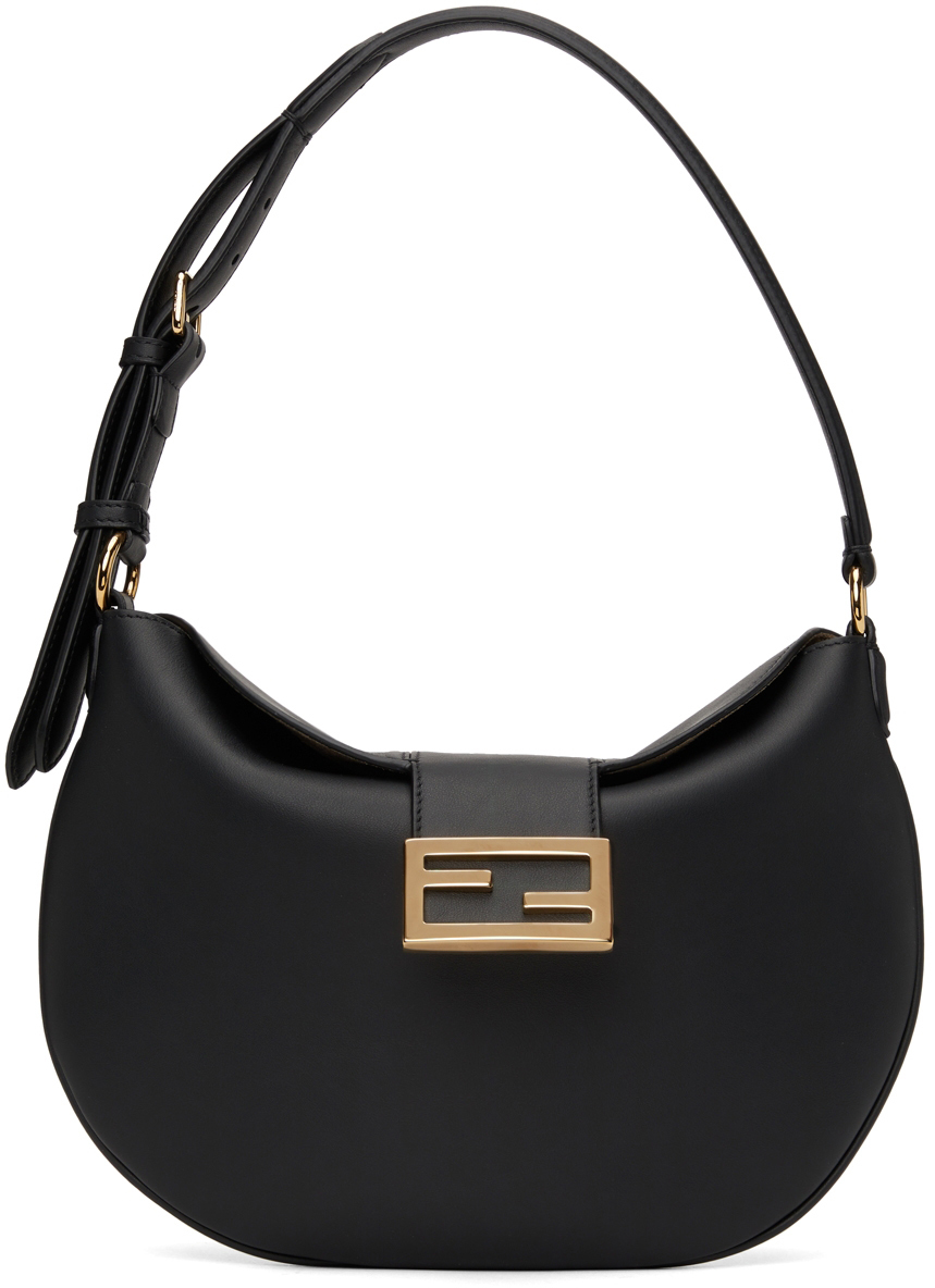 Fendi: Black Small Croissant Bag | SSENSE