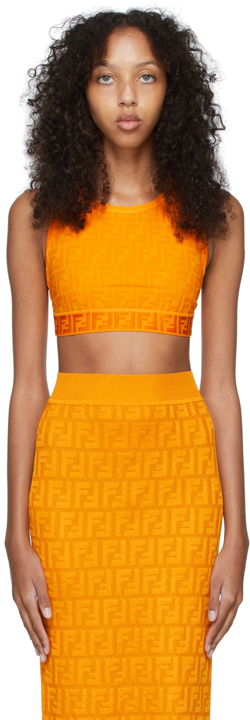 orange fendi top