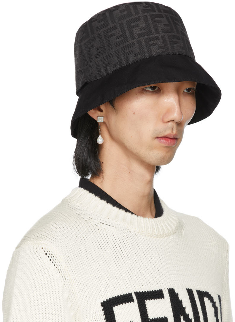 Zucca-jacquard cotton bucket hat, FENDI