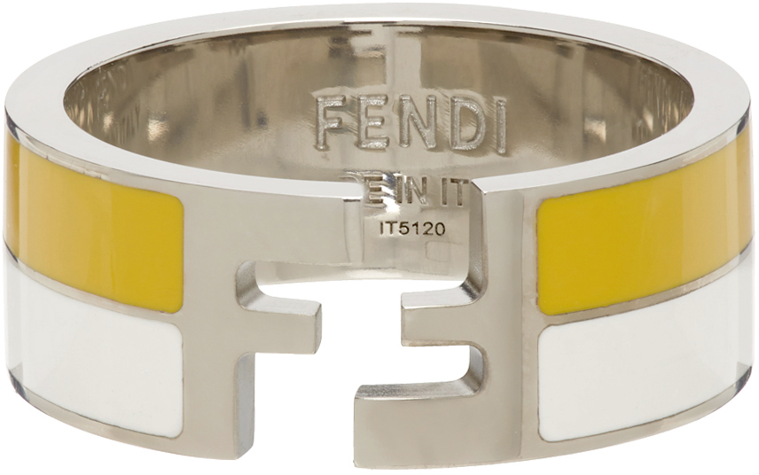 boiler zag mechanisch Fendi White & Yellow FF Ring | Smart Closet