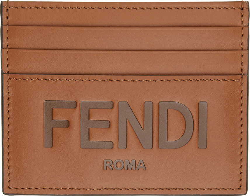 fendi leather card holder