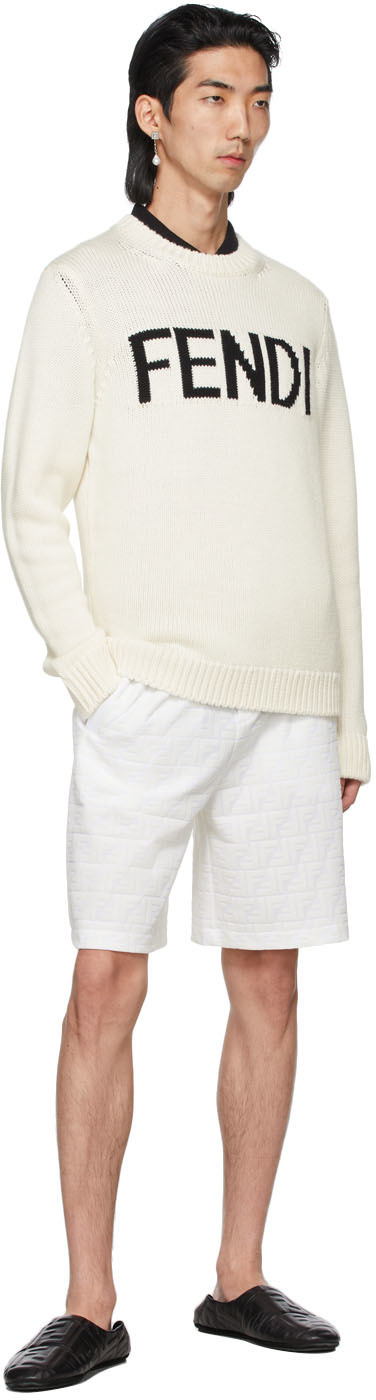 Fendi ホワイト ジャカード セーター