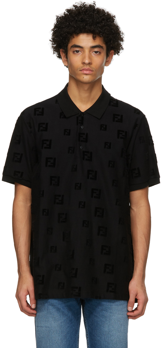 fendi black polo