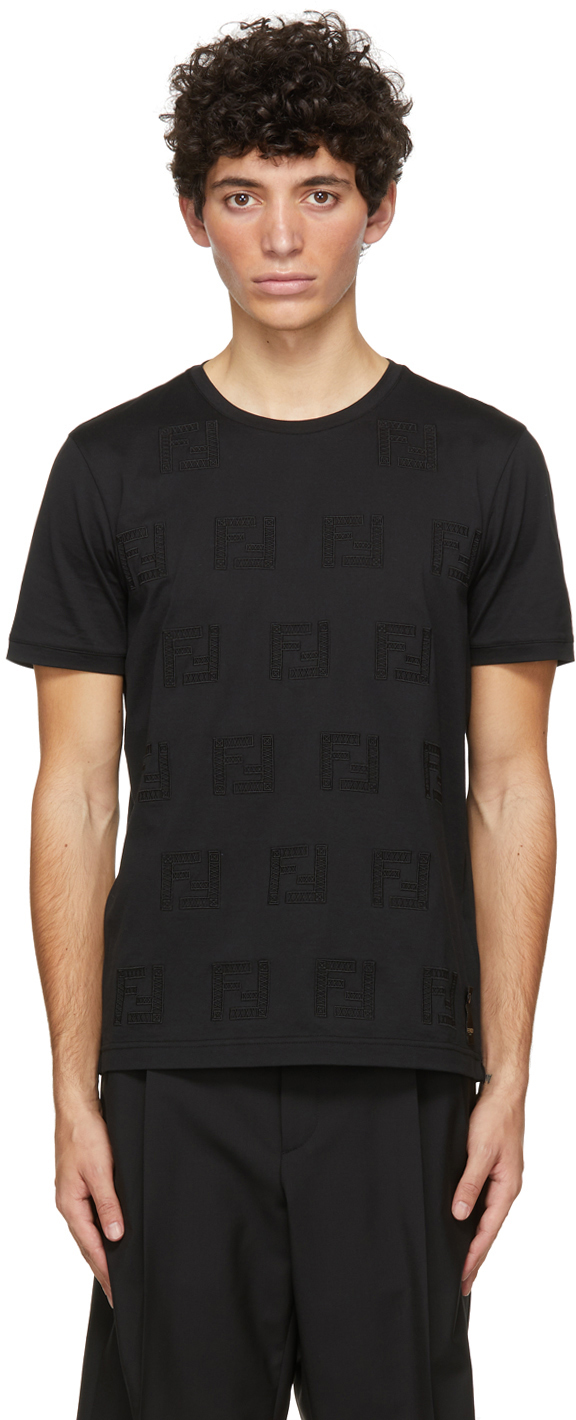 Fendi Black 'FF' T-Shirt | Smart Closet
