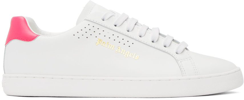 Palm Angels White & Pink New Tennis Sneakers