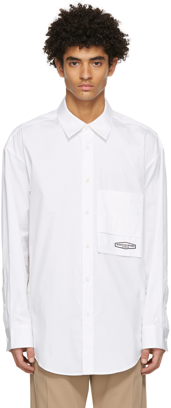 WOOYOUNGMI White Cotton Logo Shirt
