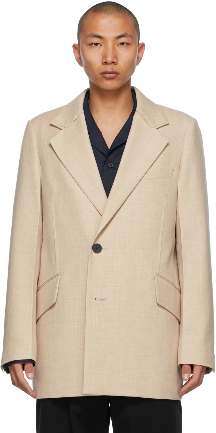Wooyoungmi Beige Double-Breasted Blazer
