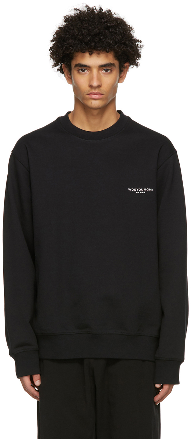 WOOYOUNGMI Black Square Patch Sweatshirt