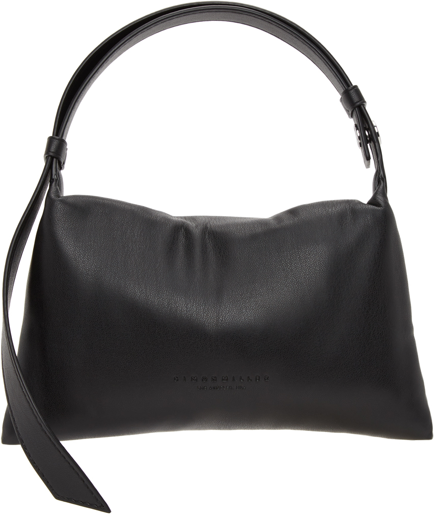 Simon Miller: Black Vegan Leather Mini Puffin Bag | SSENSE