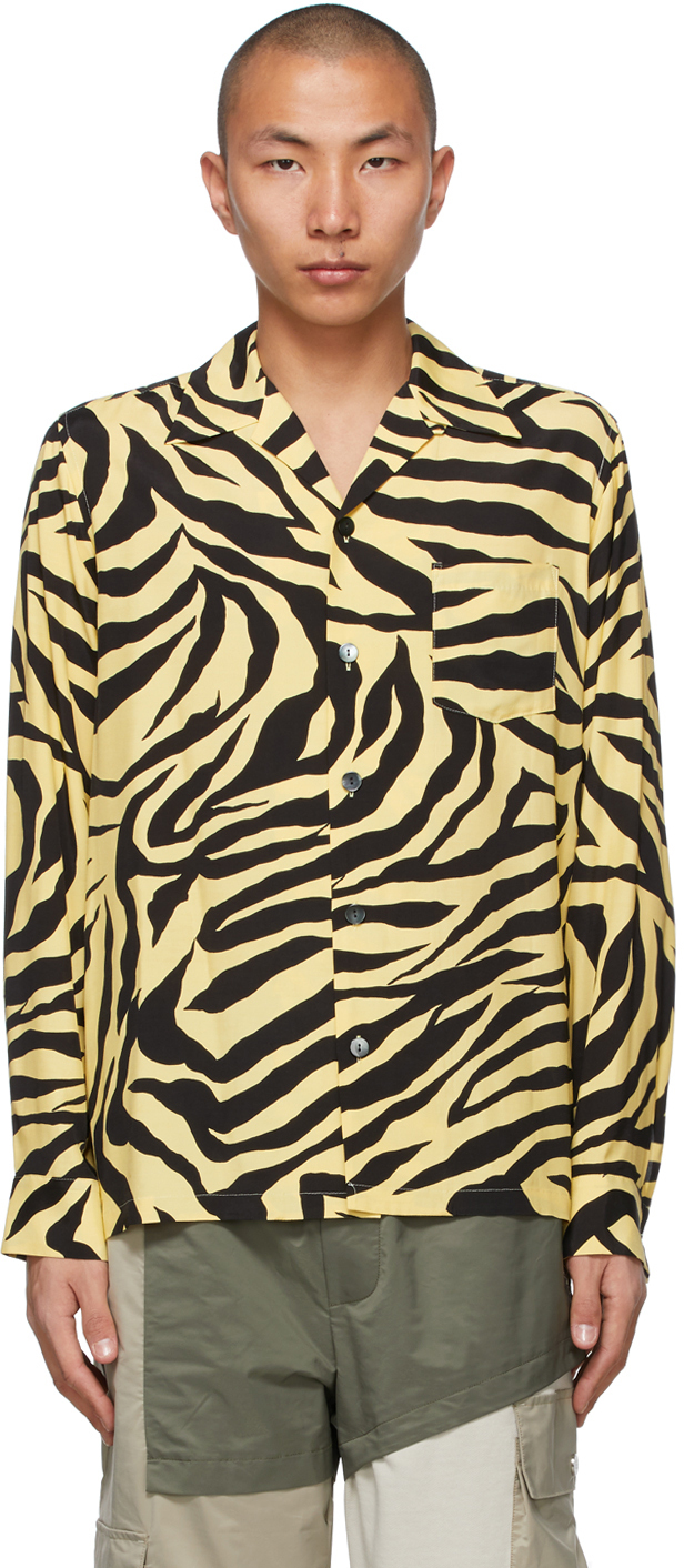 yellow zebra print top